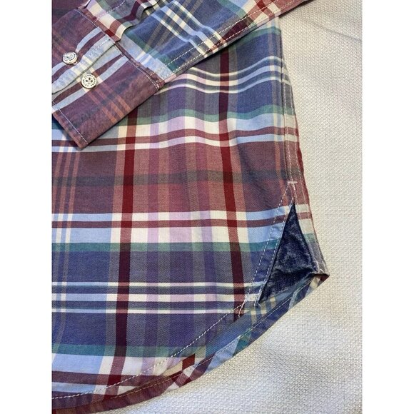 Tommy Bahama Men's Small Pale Wisteria Kookabura Plaid Long Sleeve Shirt - Picture 2 of 9